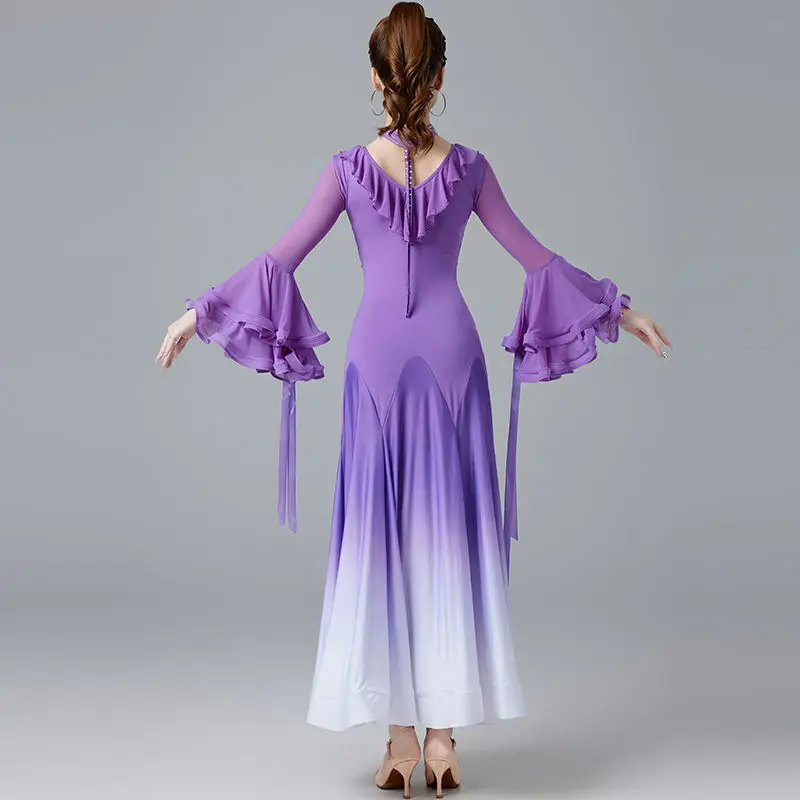 Modern Dance Skirt New National Standard Waltz International Fashion Competition Performance with Large Swing Gradient Dress