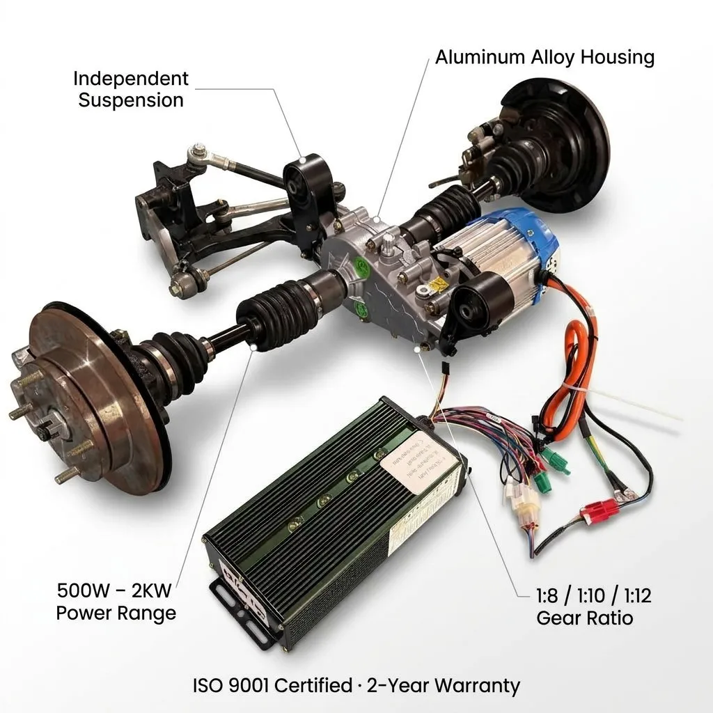 QY 715D Front Axle Drive System Independent Suspension ADC12 Body 1 6 to 1 12 Ratio 2 Year Warranty OEM Supplier