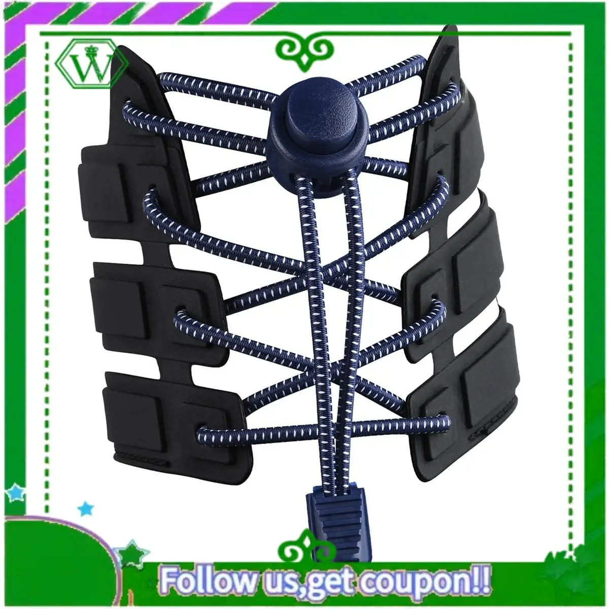 

A18P-5 Pair No Tie Shoe Laces Reflective Elastic Lock Shoe Laces Elastic Cord Sports Laces One Size Fits All Adult And Kids Shoe