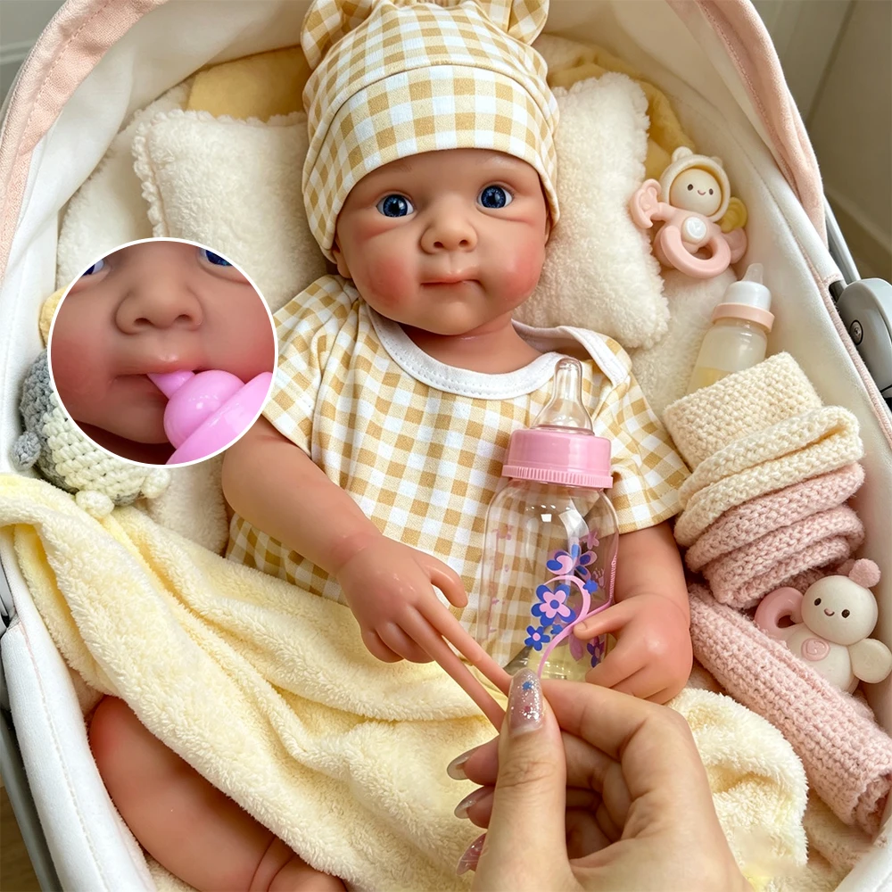 Lifelike Silicone Reborn Doll Full Silicone Body 20Inch Anatomically Correct Waterproof Realistic Play Doll for Christmas Gift