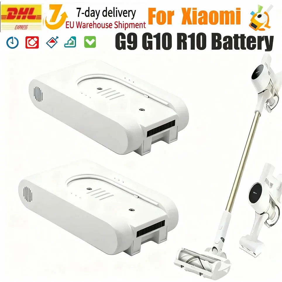 Original 25.2V 3000mAh Rechargeable Lithium-Ion Battery Pack for Xiaomi Mijia Dreame G9 G10  Wireless Vacuum Cleaner 18650.00