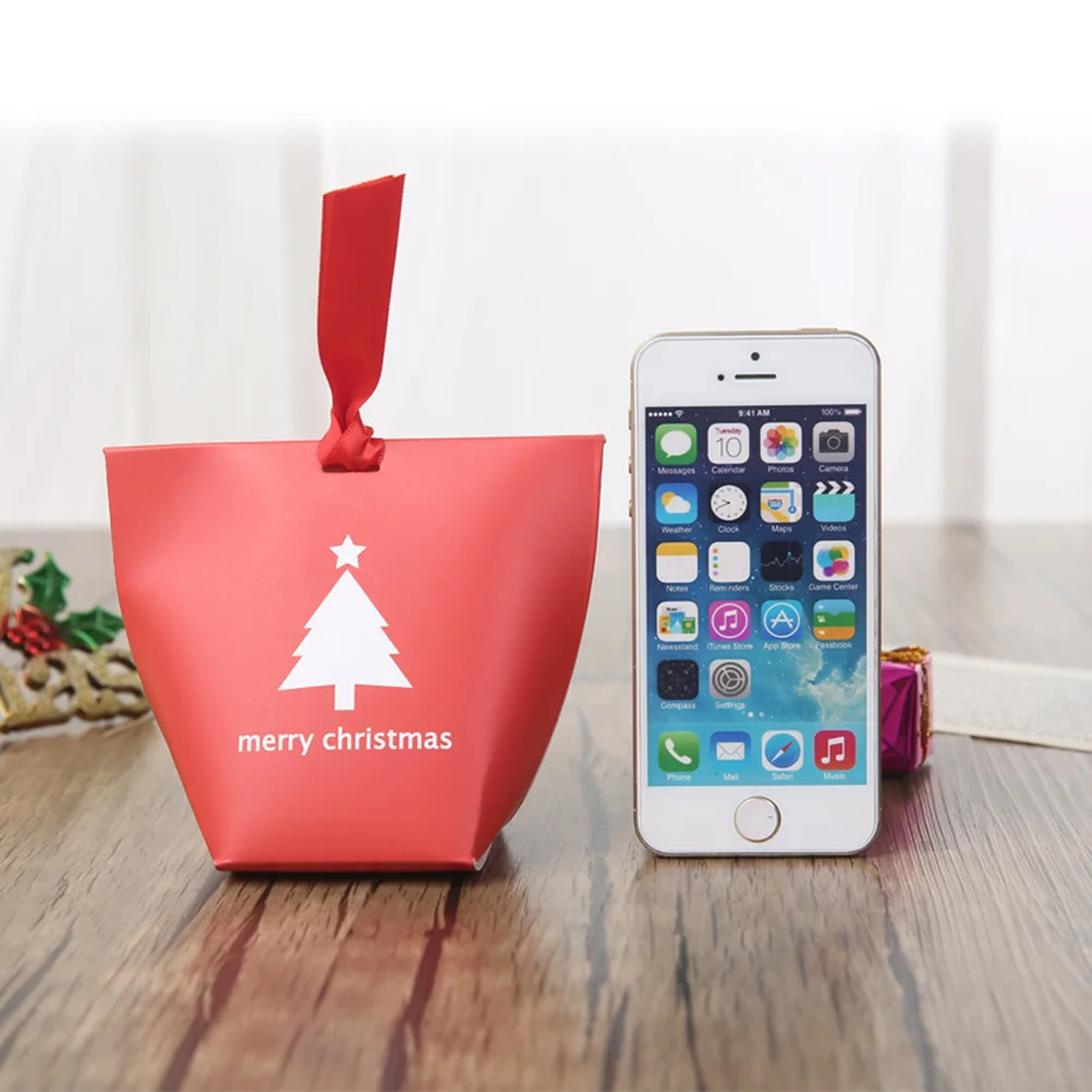 

4 pcs Christmas Candy Box Eco-Friendly Lightweight Storage For Treats Holiday Gift Kids Party Favor Decor