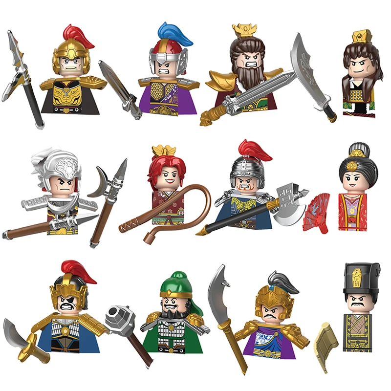 Courage Of The Three Kingdoms Soldiers Hero soldier weapon Brick Mini action figures Building Blocks Toy For Children Gifts