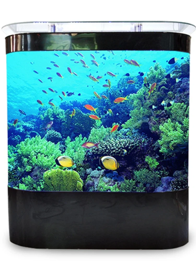 Household Living Room Glass Change Water Ecological Landscaping Large Bottom Filter Goldfish