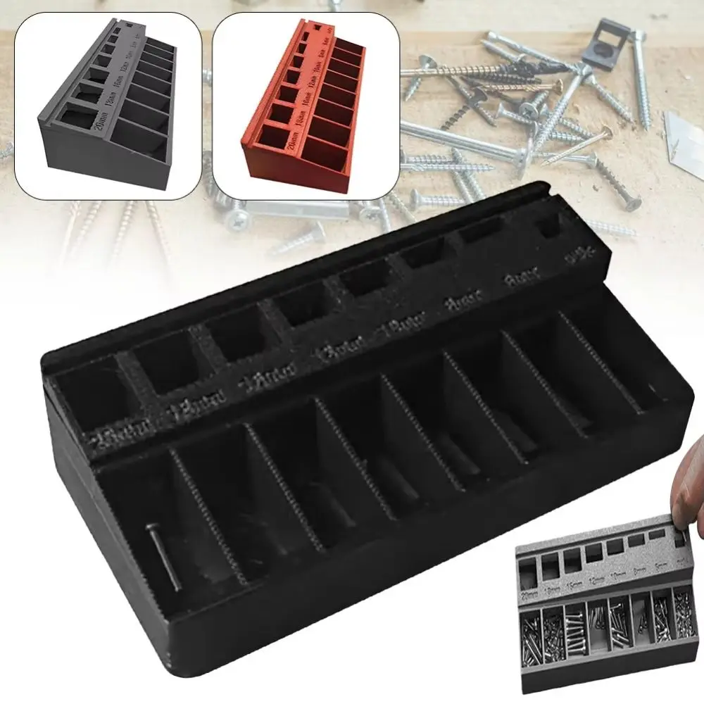7 Measuring Slots M3 Bolt Sorter Large Capacity Precision-Sort Screw Toolbox Organizer Space-Saving Tray Screw Length Sorter