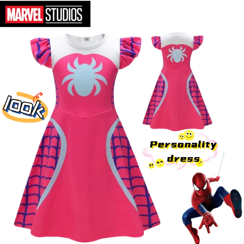 

New Marvel The Avengers Spiderman Gwen Anime merchandise Two-dimensional Dress Girl Festival Stage Performance Cosplay Costume