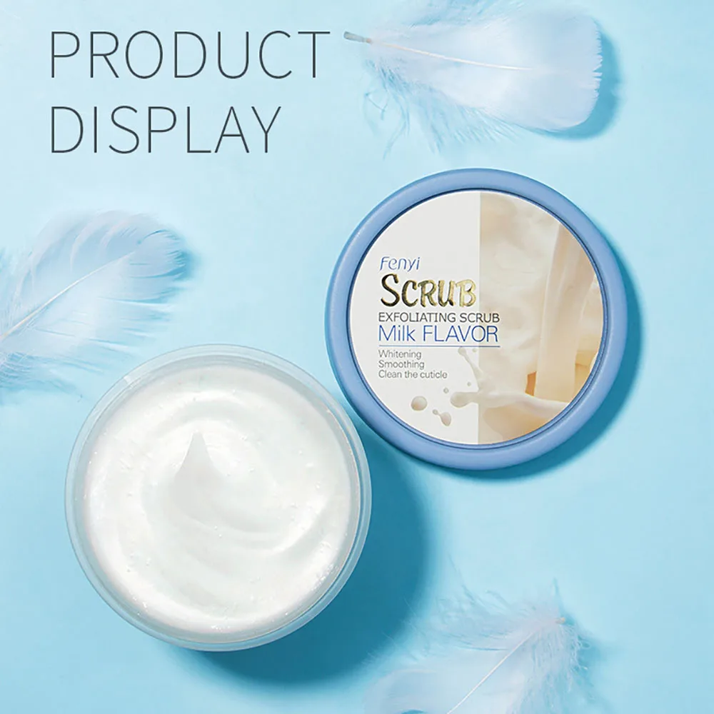 

FENYI Milk Scent Body Scrub 100ml, Gentle Exfoliating Face Scrub for Deep Pore Cleansing, Hydrating Moisturizing Portable Bottle
