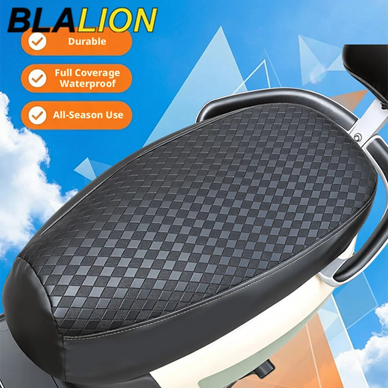 

BLALION Universal Motorcycle Seat Covers Protector Waterproof Leatherette Seat Cushion Cover for Electic Motorbike Scooter