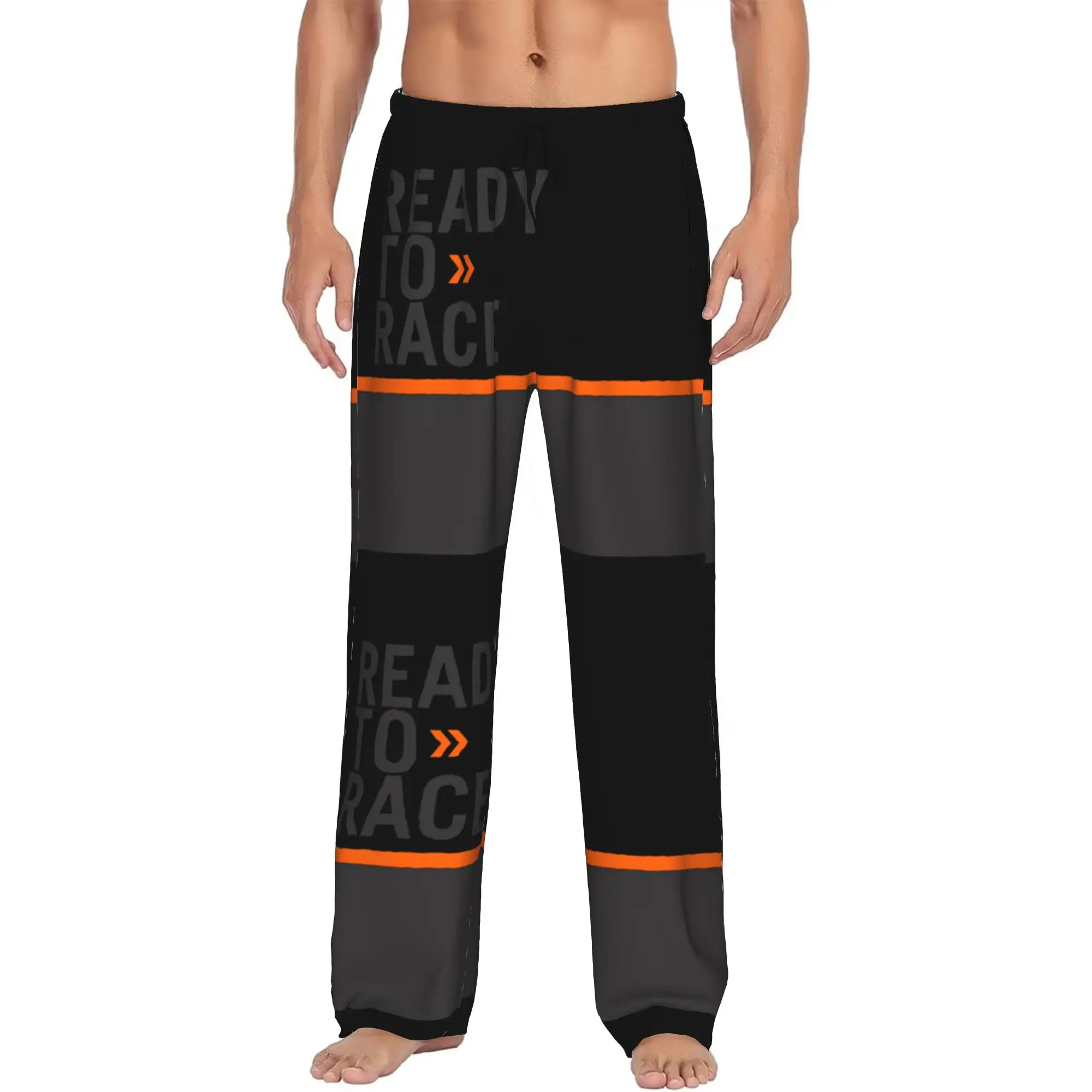 Custom Print Men's Ready To Race Pajama Pants Enduro Motocross Race Sleepwear Sleep Lounge Bottoms with Pockets