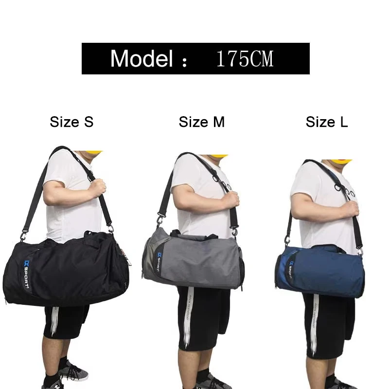Fitness Gym Bag with Independent Shoe Compartment Dry Wet Separation Training Bag Travel Sports Handbag Work Out Swimming Bag