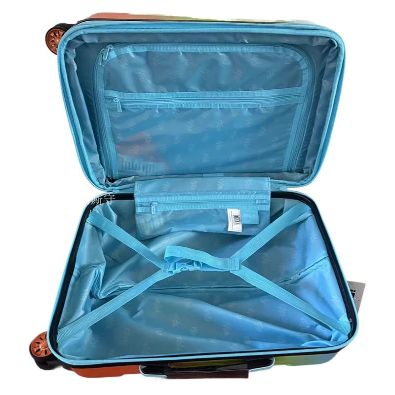 กระเป๋าเดินทางแบบขยายได้สีไล่ระดับ 360 °   กระเป๋าเดินทางล้อลากแบบหมุนได้, กระเป๋าเดินทางแบบมีล้อลาก ไม่มีกุญแจล็อค