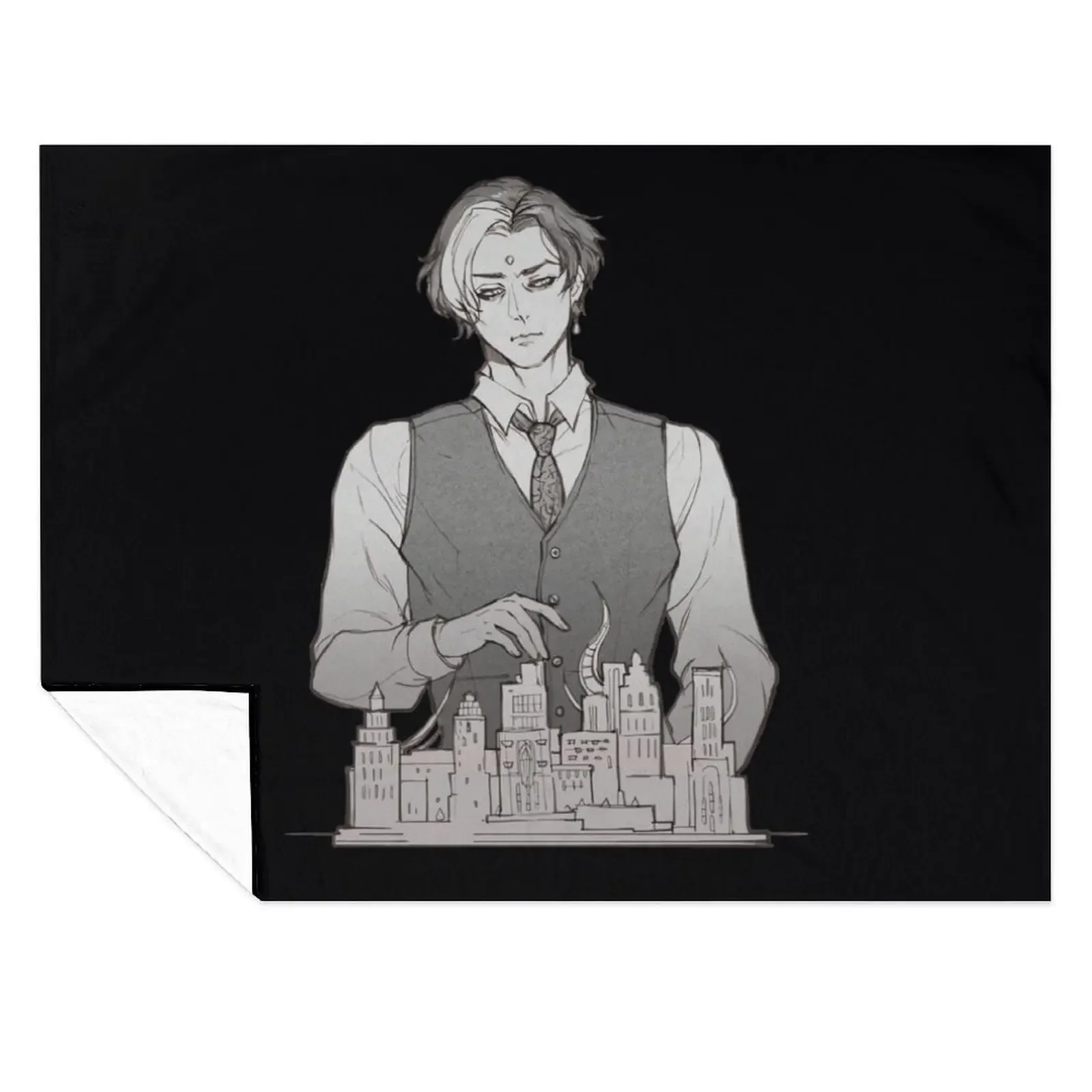 

Emet-selch - The Architect \t Throw Blanket Hairy blankets ands For Decorative Sofa manga Blankets