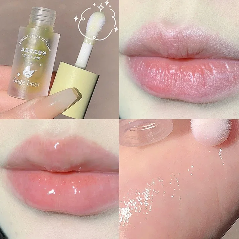 1PCS Hydraterende Lip Olie Waterdicht Blijvende niet-plakkerige Reparatie Lipgloss Anti-drogen Hydraterende Honing Lippenstift Lippen zorg Make-Up