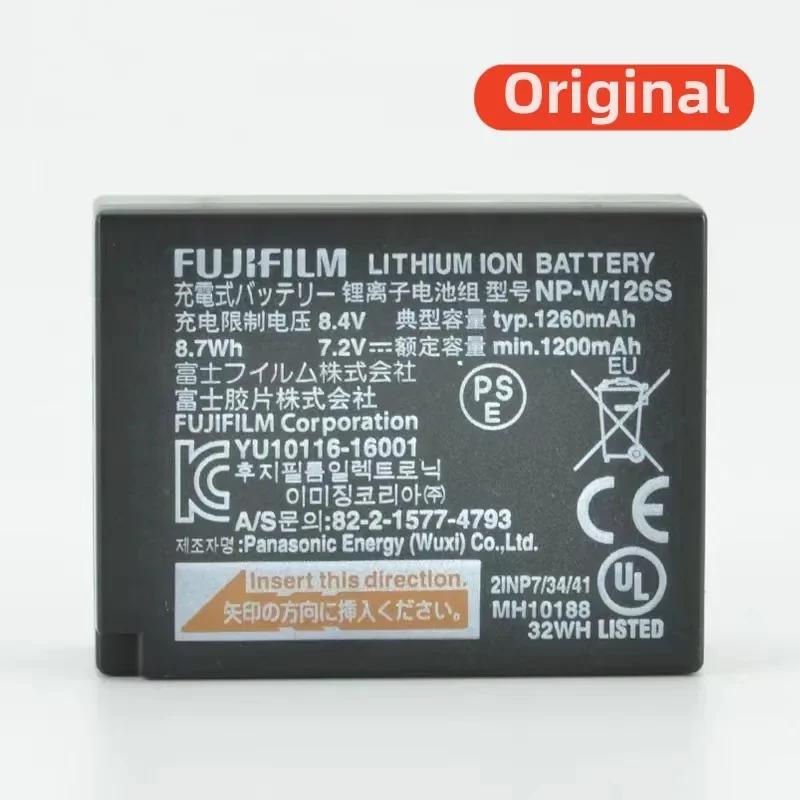 100%Original 1200mAh for Fujifilm NP-W126S XS10 XPro1 XPro2 XPro3 XH1 XT1 XT2 XT3 XM1 XA1 XA2 XA3 XA5 XA7 Camera Battery Charger