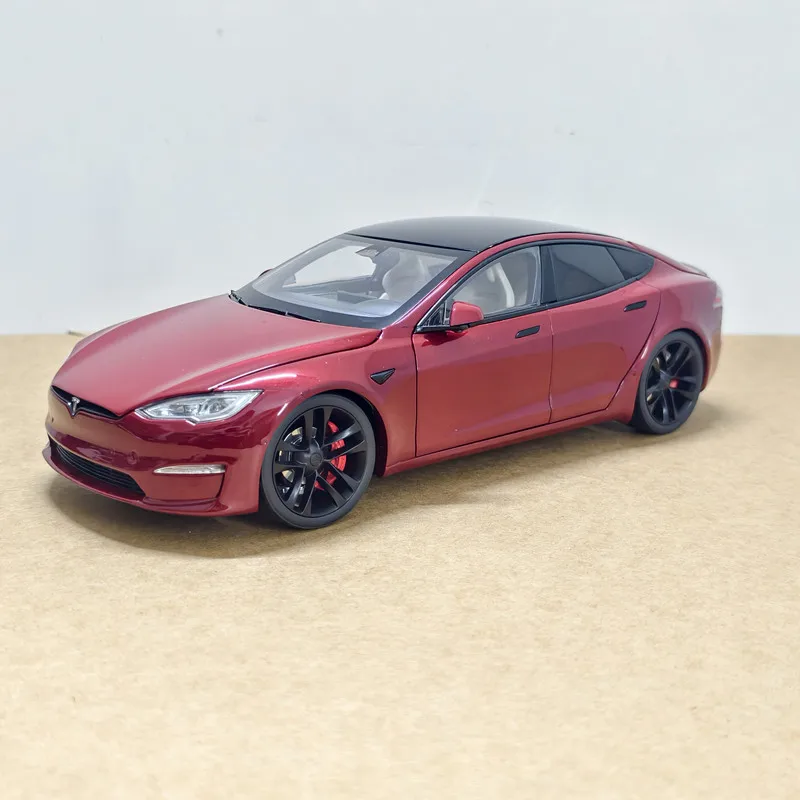 Tesla Model S 1:18 schaalmodel, volledig openbaar, elektrisch, gesimuleerd, diecast, hoge detailgraad, automodel voor verzamelaars, bureaudecoratie