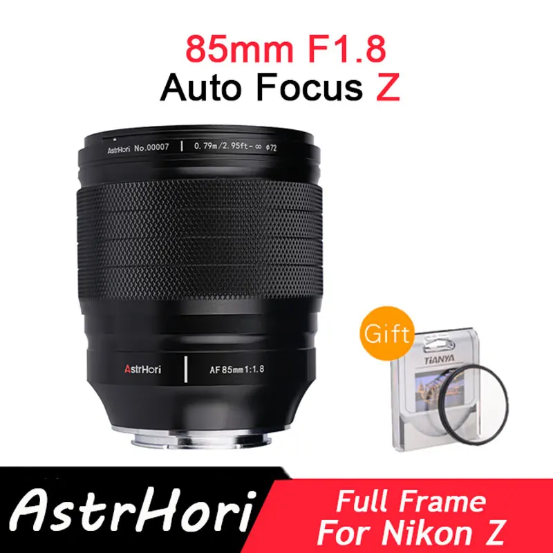 

AstrHori 85mm F1.8 Auto Focus Camera Lens Full Frame For Nikon Z Mount Cameras Compatible For Z5 Z6 Z711 Z611 Z9 Z30 Z50 ZFC