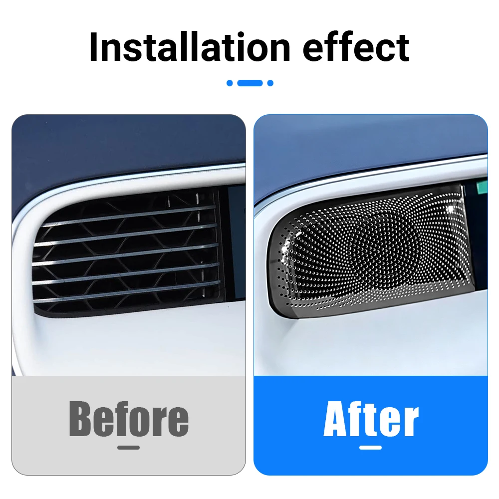 Stainless Car Front Dashboard Air Condition Vent Cover Sound Speaker Cover Air Trim Sticker For Xpeng G6 2023 2024 Accessories - view 2