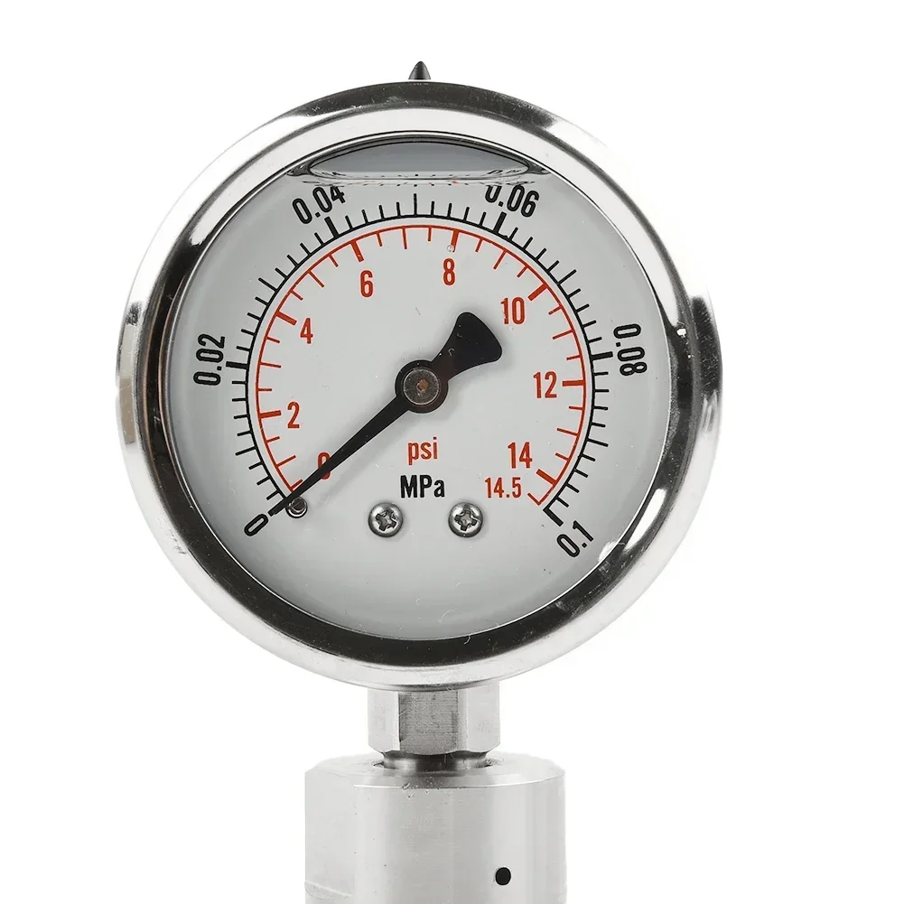 0-0.1MPa YTP60 Sanitary Diaphragm Pressure Gauge Manometer 50.5mm OD Tri Clamp Membrane Pressure Gauge Diaphragm Gauge