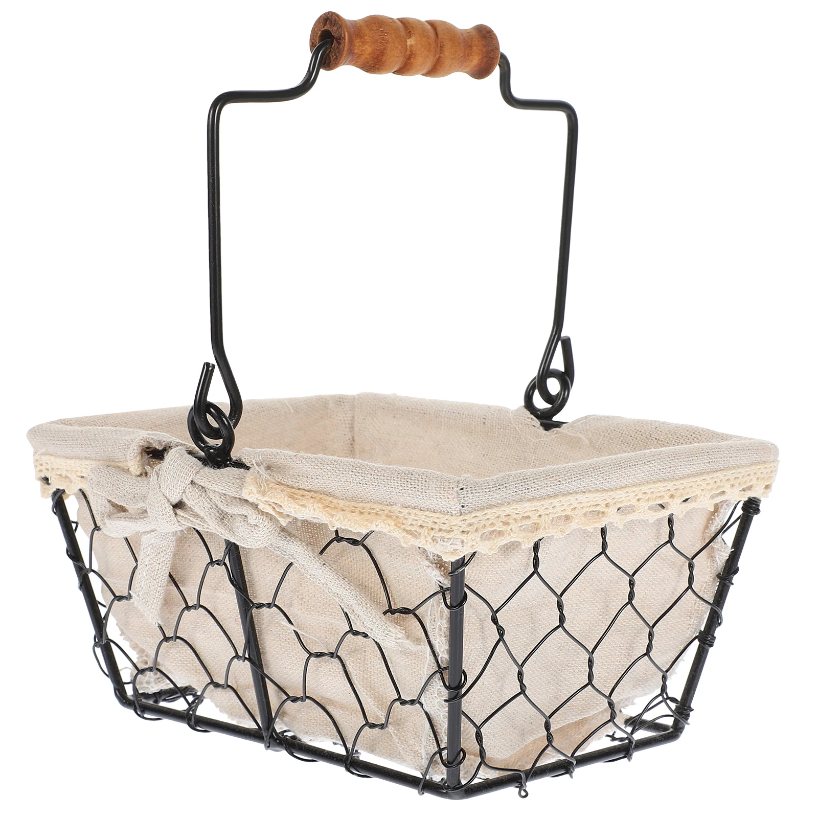 Cesta de armazenamento de metal, grande capacidade, ferro, lanche, bancada de cozinha, suporte de frutas, mesa, artigos diversos, cesta de metal, ganizing