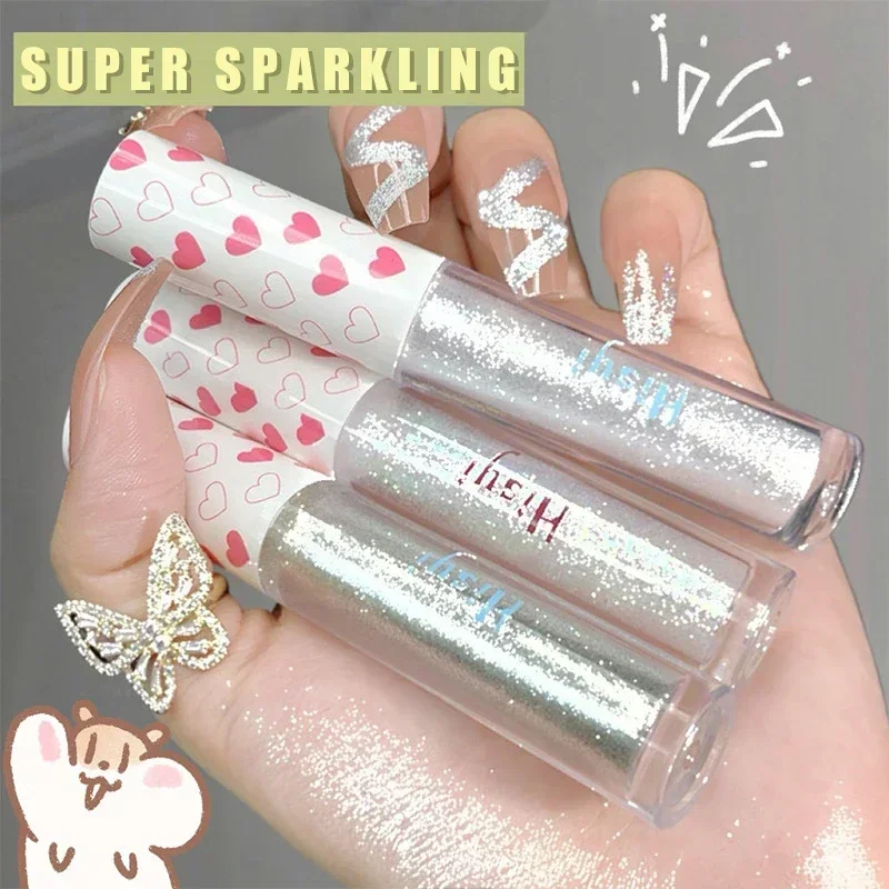 防水超光沢のある長持ちシートモノクログリッターはカイコアイシャドウを強化しますリキッドアイシャドウハイライター