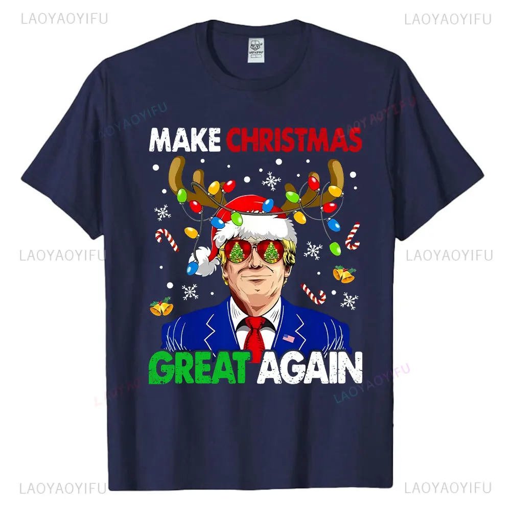 Make Christmas Great Again Graphic T Shirts Funny Trump Trump Daddys Home White House Unisex T-Shirt Family Holiday Gift Tshirt