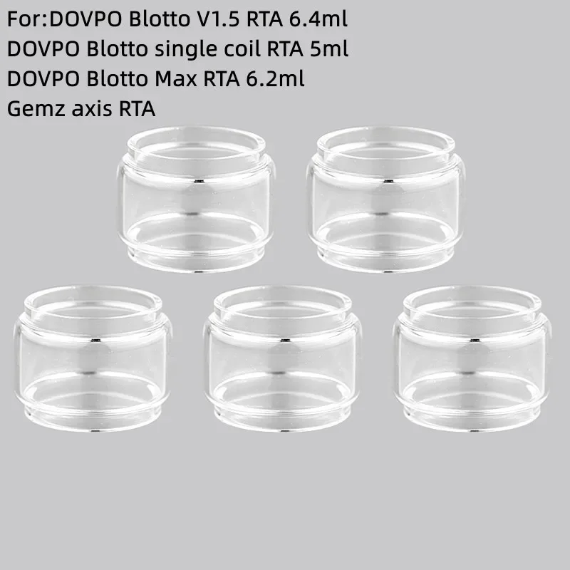 5PCS YUHETEC Bubble Replacement Glass Tank for DOVPO Blotto V1.5 RTA/Blotto single  RTA/Blotto Max RTA/axis RTA