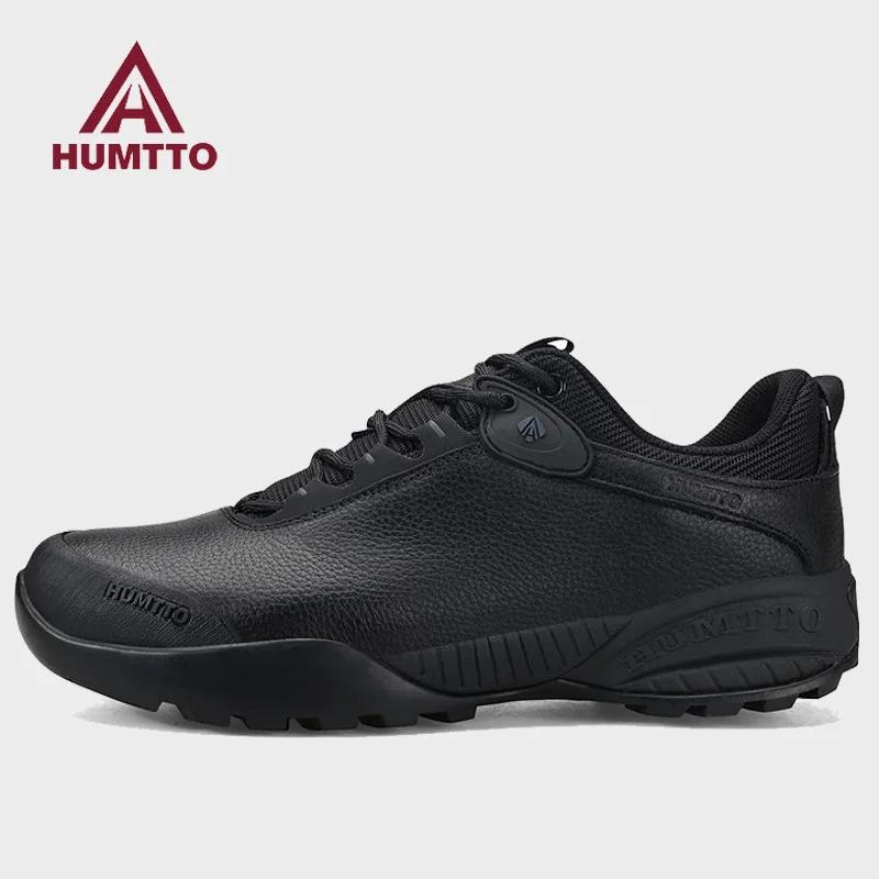 HUMTTO cowhide outdoor hiking shoes men sneakers  trekking shoes walking lightweight sports sneakers casual running tennis shoe
