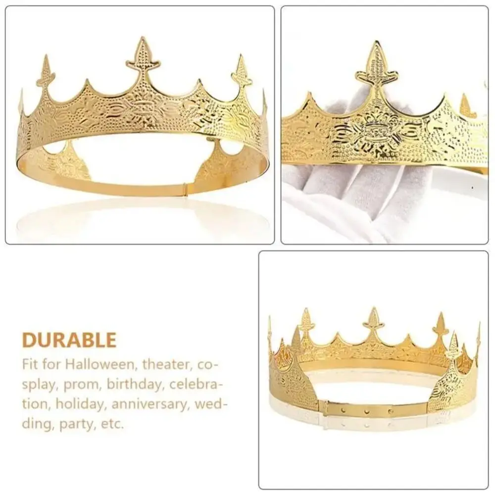 Cerceau de cheveux élégant Bar Mitzvah, couronne roi, bandeau, couronnes de Prince, accessoires pour cheveux, Cosplay, diadèmes ronds, cadeau pour filles