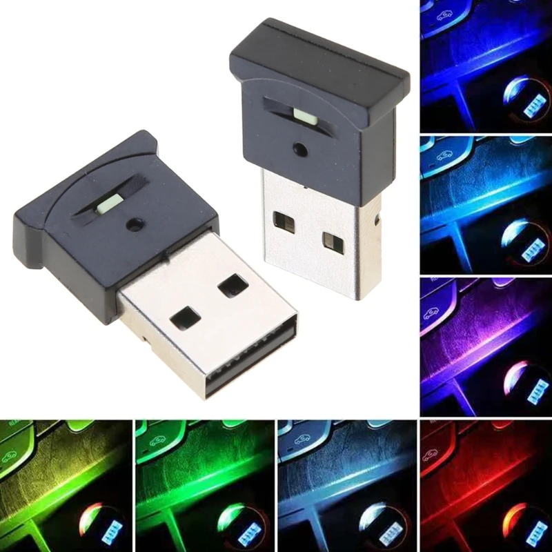 

Мини USB атмосферный свет ночное окружающее освещение автомобиля RGB атмосферный светильник H9EE