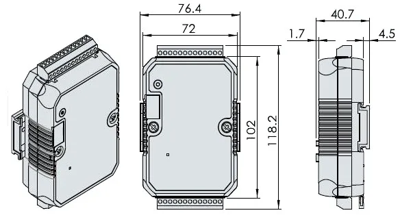 Mini controlador PLC con protocolo 4DI 4DO(relé) 4AI(0-10V) RS-485 Puerto Comm Modbus RTU (A-5189)*