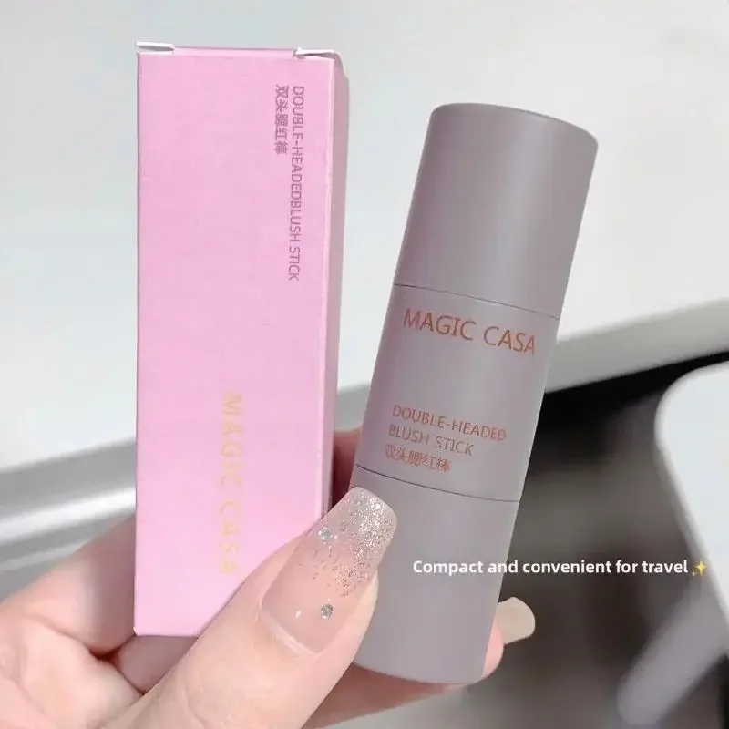 أحمر خدود كريمي أحادي اللون، إسفنجة مزدوجة الأطراف، طبيعية تدوم طويلاً، تفتيح الوجه، مكياج تجميلي #6