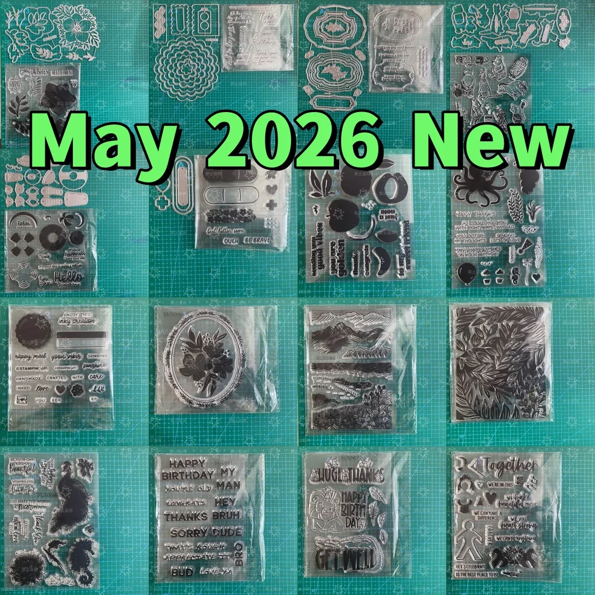 May 2026 New Octopus Peacock Friends Clear Stamps Metal Cutting Dies Hot Foil For DIY Decorating Scrapbook Paper Card Embossing