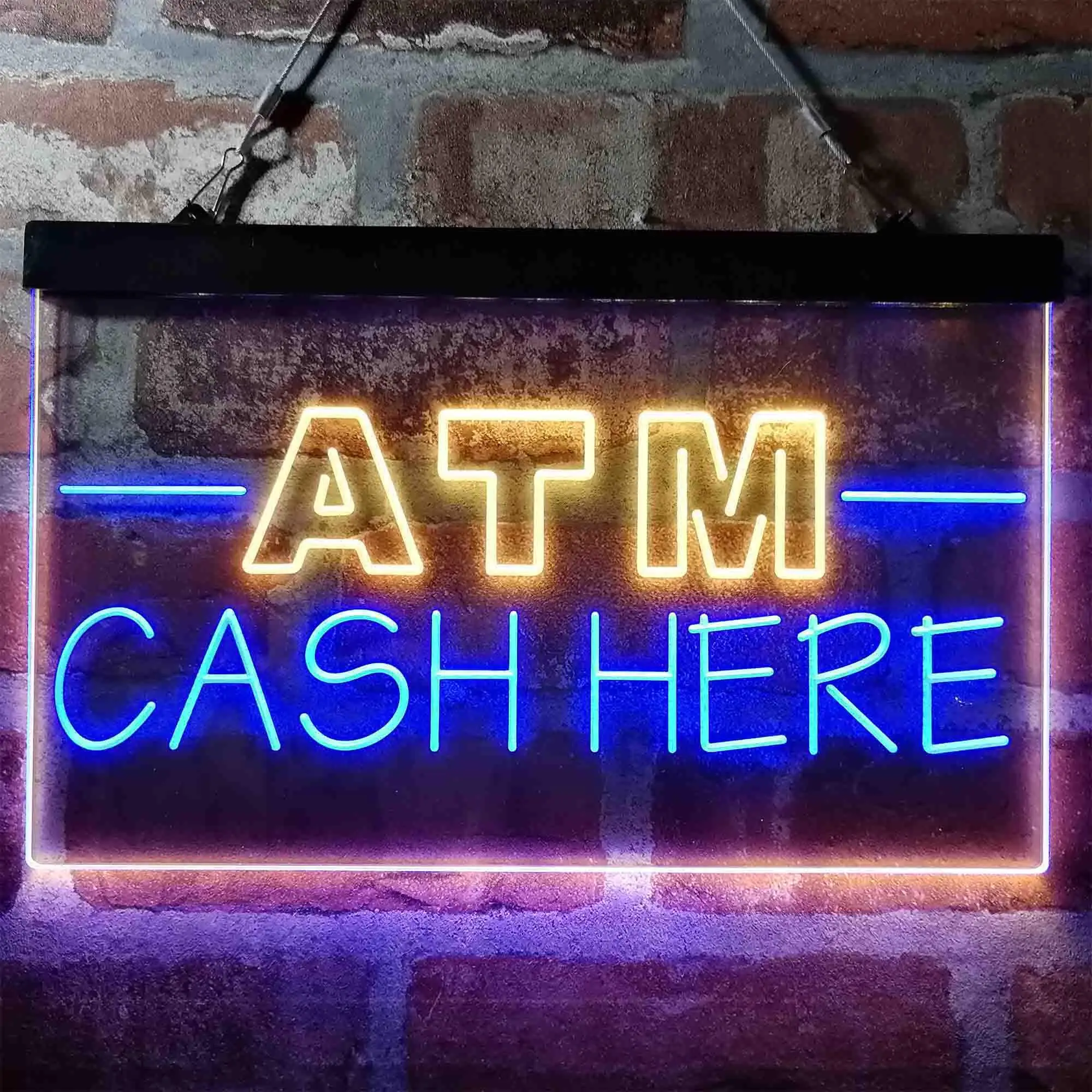 

Банкомат Cash Here Двухцветная светодиодная неоновая вывеска st6-i4012