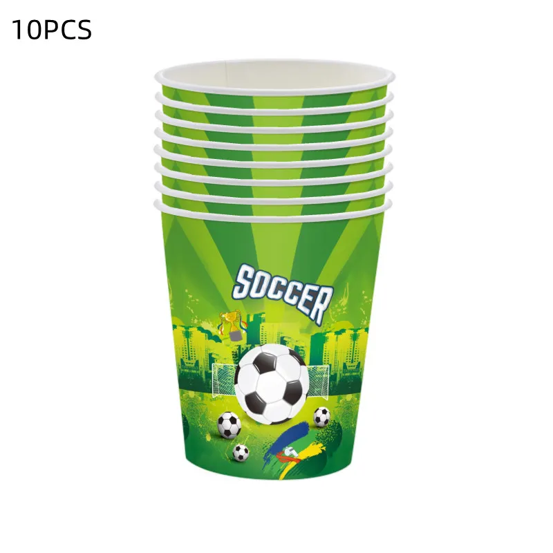 Fußball Fußball Geburtstag Party Dekoration Einweg Geschirr Tischdecke Ballon Banner Kuchen Topper Geschenk Kind Spiel Party Supplie – Detail 4