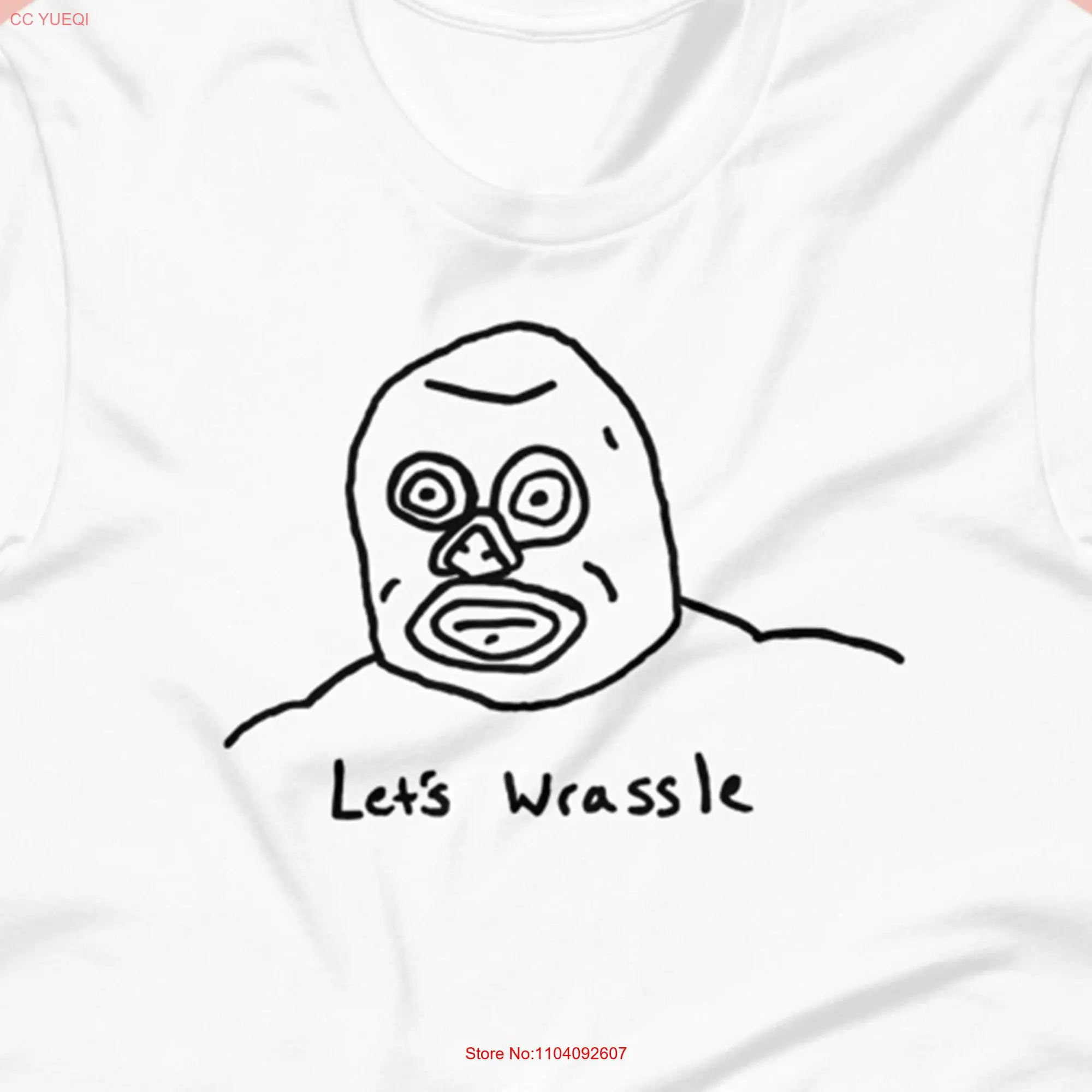 Let's Wrassle Lucha Libre Luchador Mexican Wrestling T Shirt  long or short sleeves