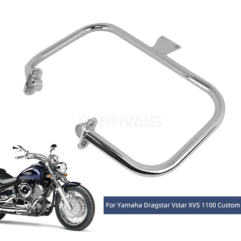 Upper Lower Crash Bars Engine Guard Bumpers Tank Protector Cover For Yamaha Dragstar Vstar XVS 1100 Classic Custom 1999-2009