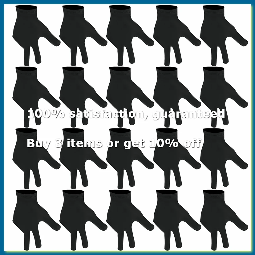 20Pcs Breathable Billiard Gloves Snooker Left Right Hand Gloves 3 Fingers Cue Gloves for Women Men Billiard Accessories-DTB1