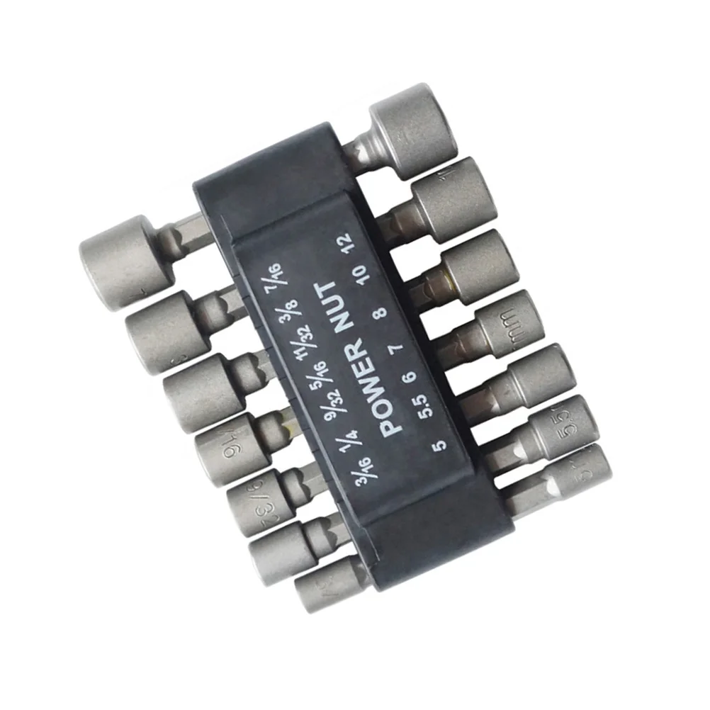 

1 Set Of Metric Socket Wrench Mini Strong Sleeve Wrench For Power Corded Cordless Drills Anti Rust Anti Slip Pneumatic Bits Tool