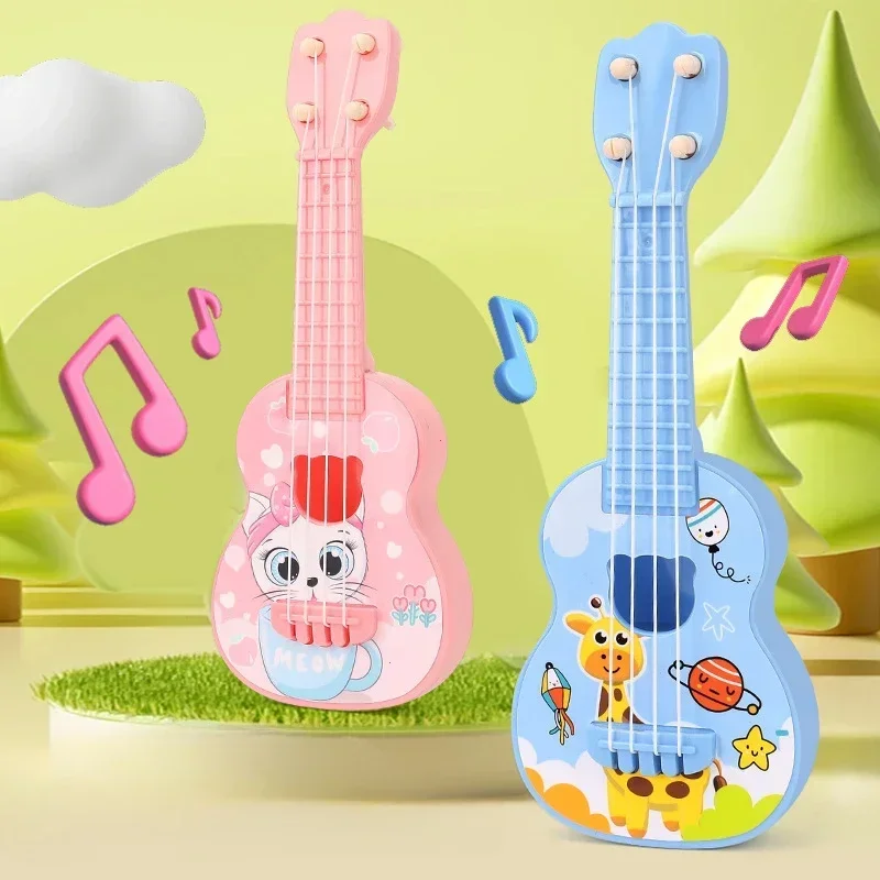 Music Simulation Mini Guitar Instrument Can Play Ukulele Kids Guitar Toys Girl Boy Beginners Birthday Gift