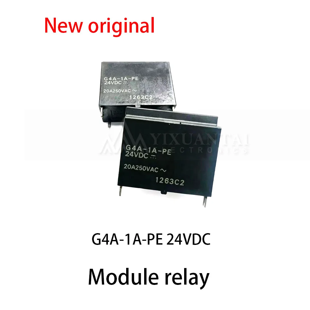 (5pcs~10pcs) 100% New relay G4A-1A-PE 24VDC A set of normally open 4-pin 20A DC12V24 air conditioning relays