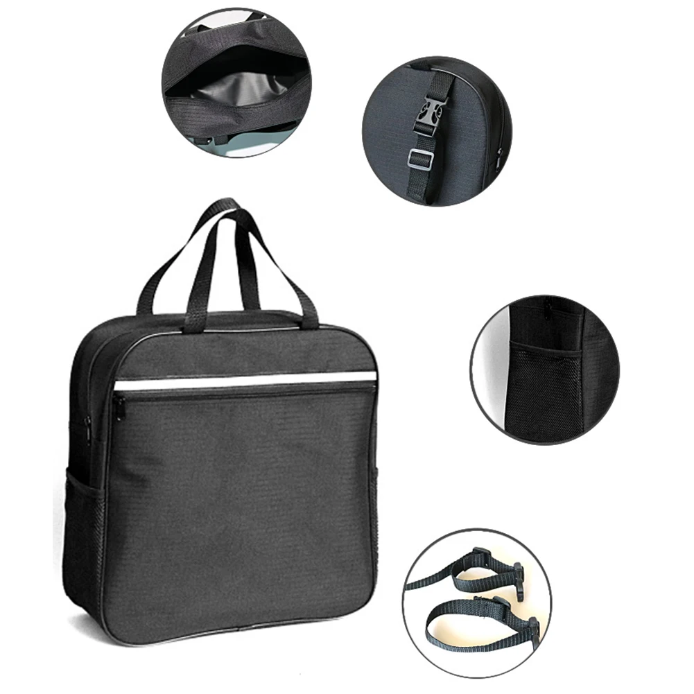 Wheelchair Armrest Side Storage Bag Wheelchair Pouch Large Capacity Pocket Portable Adjustable Hanging Strap- Accessories