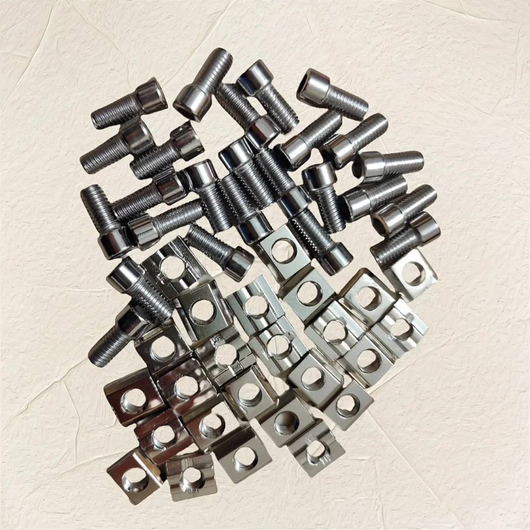 50 Stück, 25 Sätze, Edelstahl, M8, T-Nuten-Mutter-Set, Gleitmutter, Industriezubehör für Aluminiumprofile, Federklemme. – Detail 4