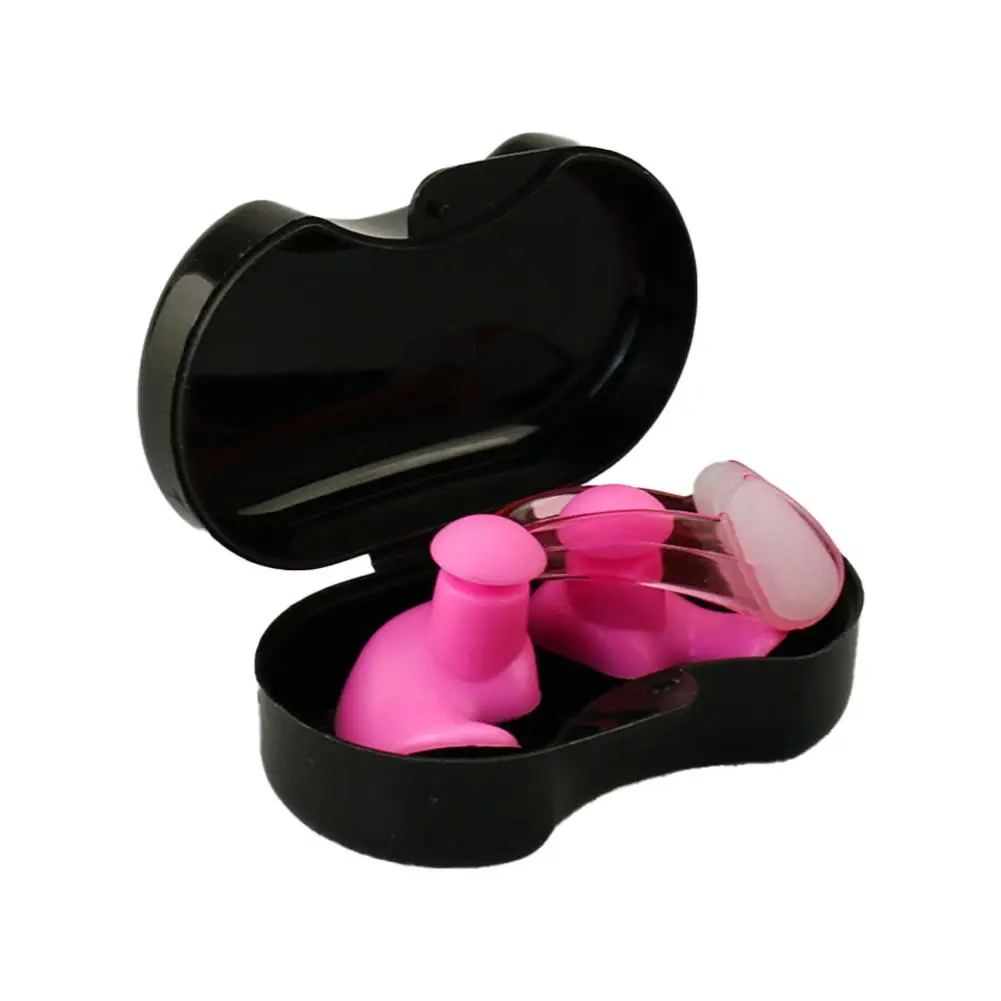 Bouchons d'Oreilles Classiques et Délicats en Silicone Souple, Accessoires Étanches et Portables, Bouchons d'Oreille de Natation, 1 Paire, H0Z1