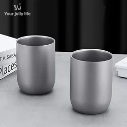 Pure Titanium Coffee Cup,Double-layer,Heat-proof,Heat-Resistant,Antibacterial,Mildew Resistant,Portable Outdoor Mug,120 ml,240ml