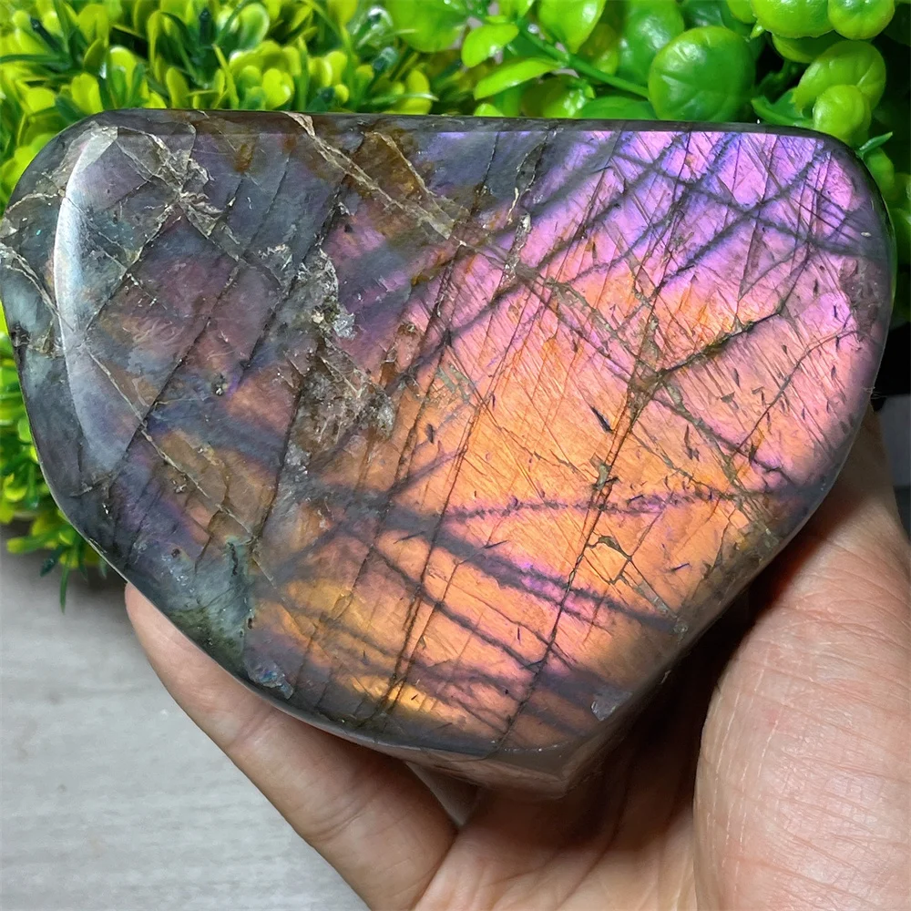 Crystal Natural Labradorite Blue Free Form Rainbow Ball Flash Quartz Stone Reiki Spiritual Minerali Home Decoration Energy
