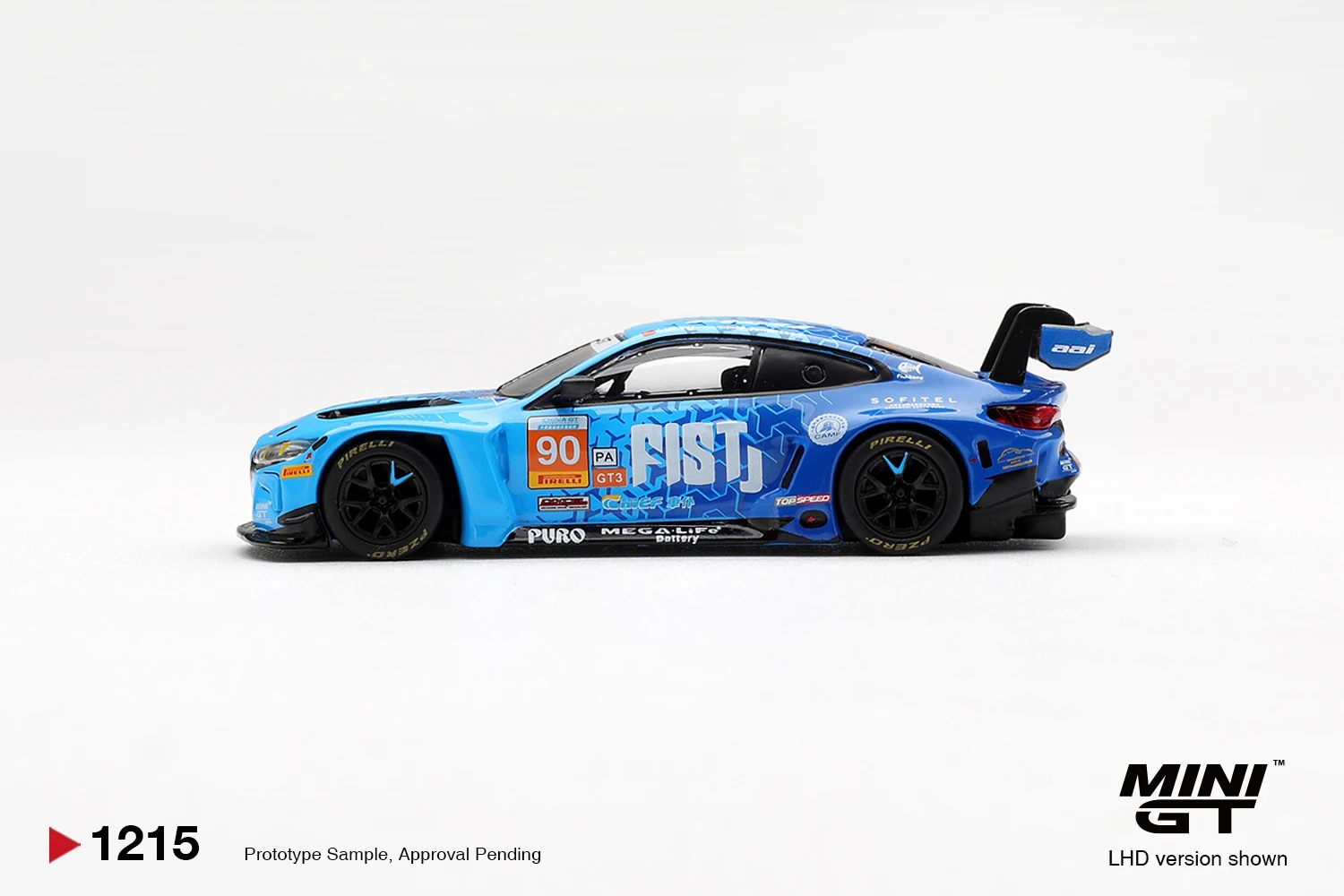 MINIGT 1/64 BMW M4 GT3 EVO # 90 FIST Team AAI 2025 China GT LHD MGT01215-CH Auto Legierung Spielzeug Druckguss Metallmodell Kinderspielzeug Jungen – Detail 3