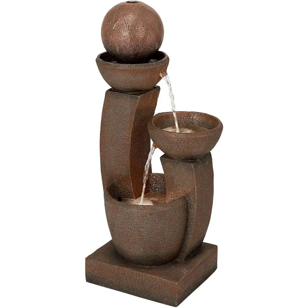 

Большой уличный фонтан в стиле дзен с LED-подсветкой, 31-футовый каменный напольный фонтан для сада, патио, двора