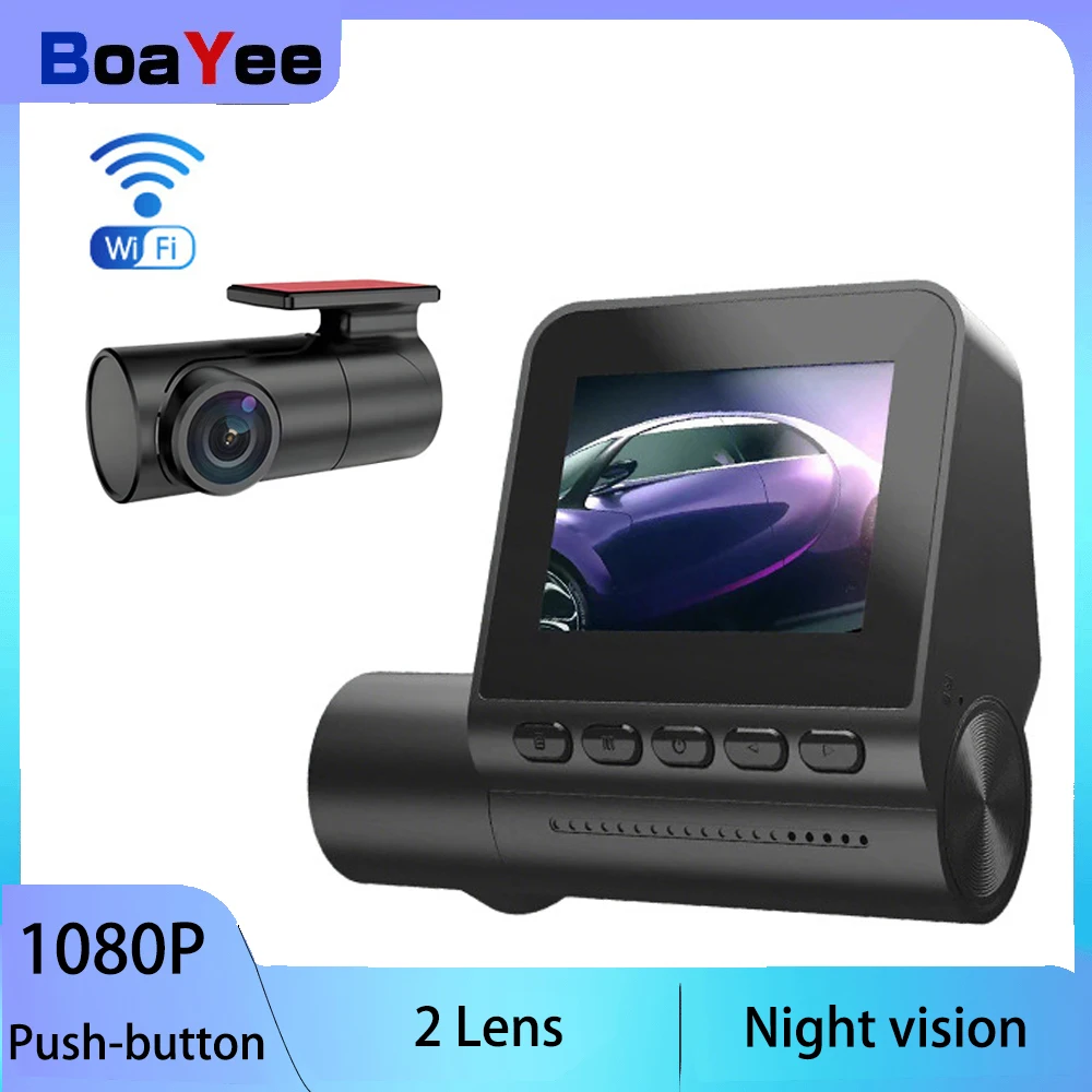 

Автомобильная видеокамера 1080P WIFI в автомобиле, камера заднего видеорегистратора, передняя и внутренняя автомобильная камера с ИК-записью ночного видения