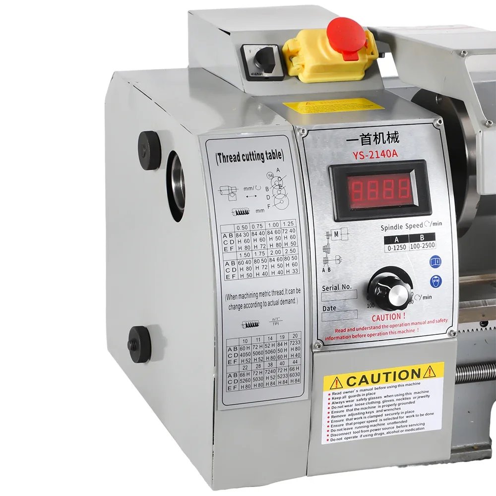 750w Precision Mini Bench Metalworker Variable Speed Lathe Machine