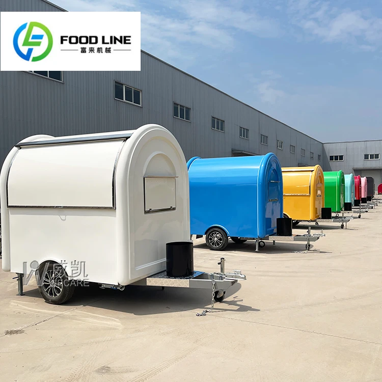 FULAI في الهواء الطلق شاحنة طعام الشارع بيع عصير عصير بار الآيس كريم شاحنة الغذاء المحمول هوت دوج عربة القهوة مقطورة